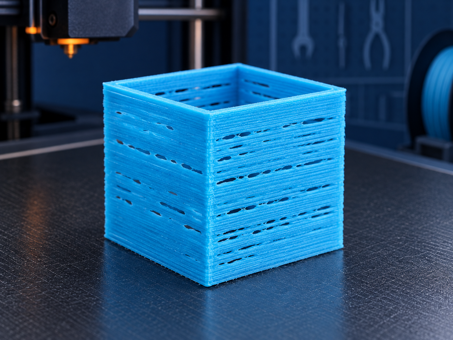 3D baskıda eksik ekstrüzyon örneği